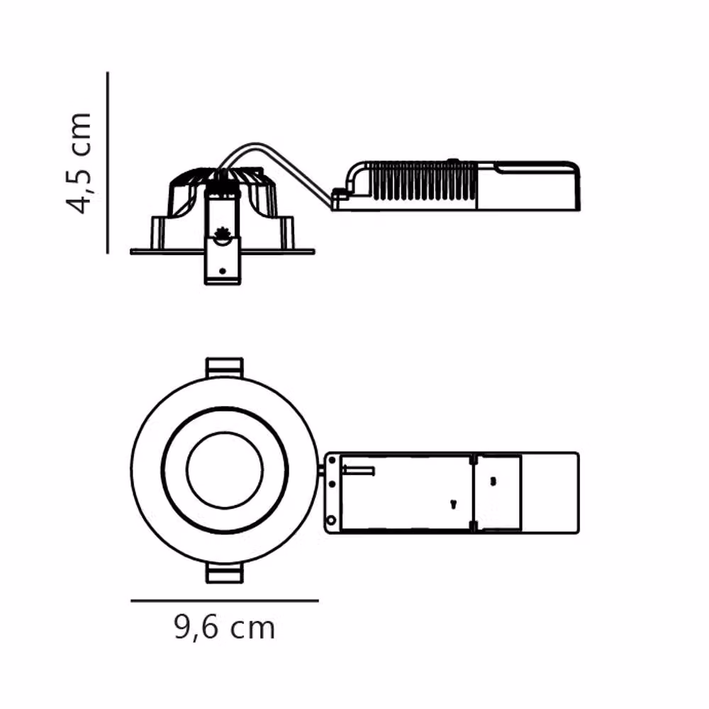 Nordlux Aliki Recessed LED Downlight, Black Metal, IP44, 2700k Warm White – 3