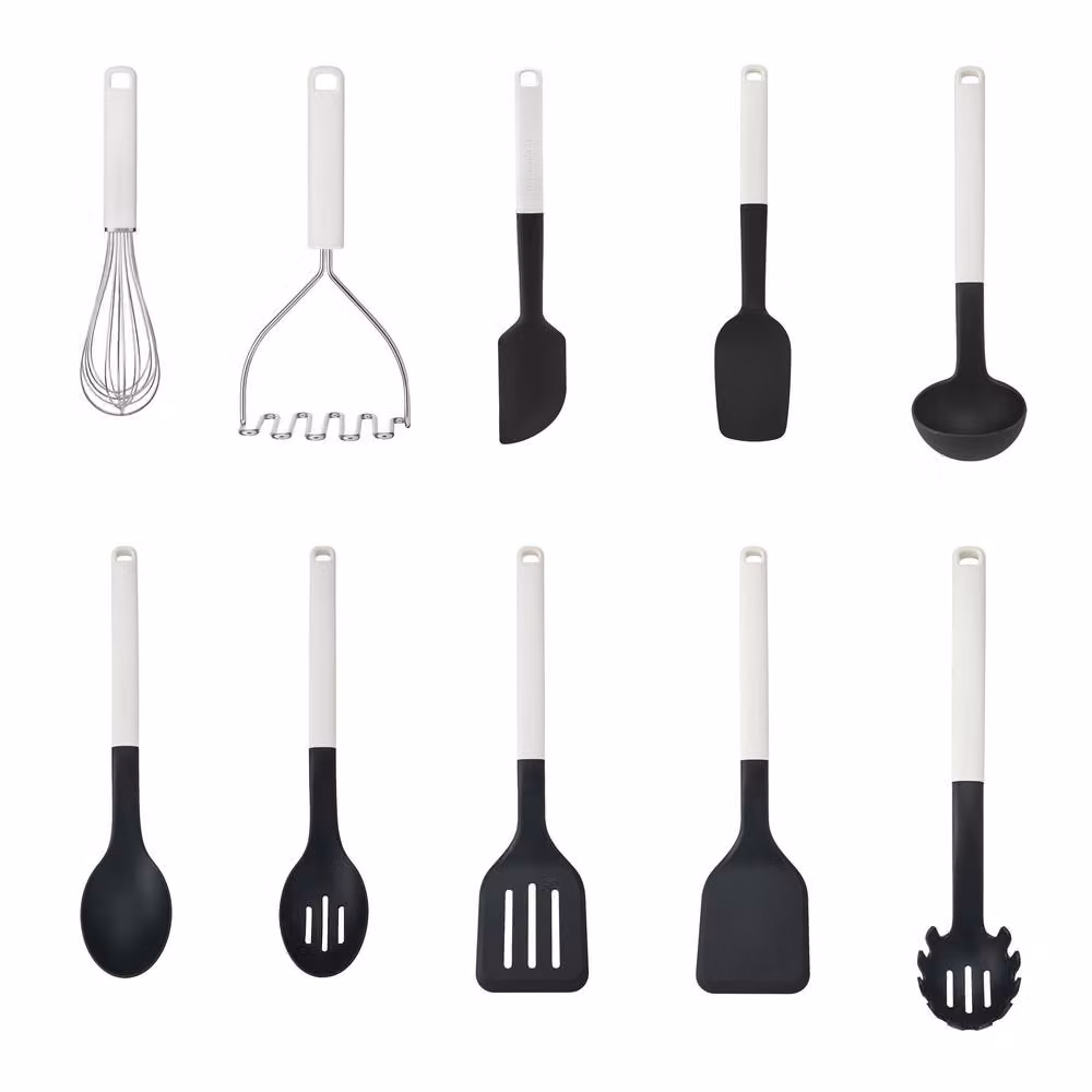 KitchenAid 10-Piece White Porcelain and Silicone Kitchen Utensil Set – 2
