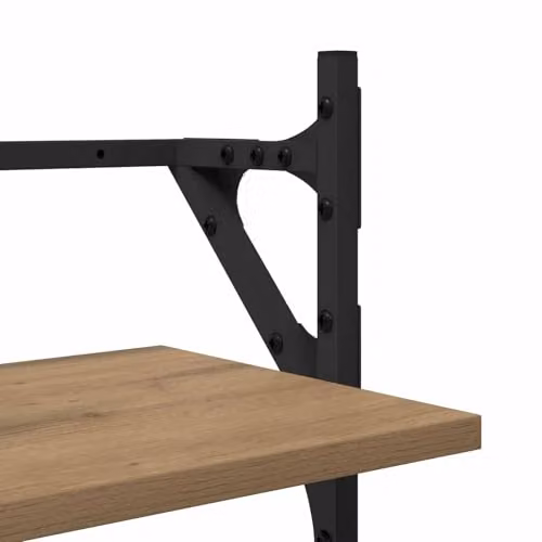 vidaXL Set of 6 Wall-Mounted Modern Shelves in Brown Artisan Oak, W/D/H: 100 x 25 x 30 cm – 3