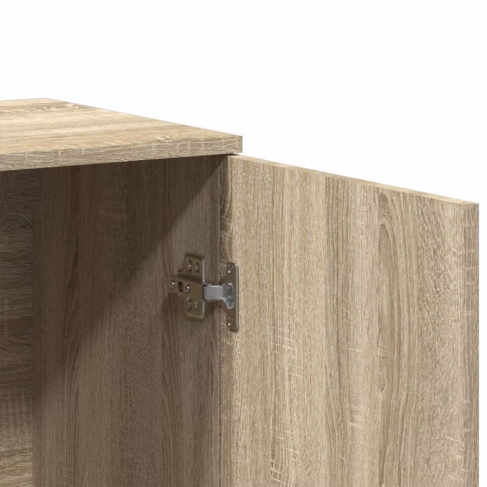 Berkfield Home Set of 2 Sonoma Oak Sideboards in Light Brown, Engineered Wood, W/D/H: 79 x 38 x 80 cm – 3