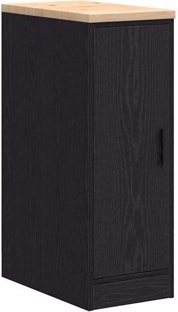 Berkfield Home Black Solid Wood Pine Garage and Workshop Storage Cabinet with Hinged Doors W/D/H: 30 x 51 x 85 cm – 1