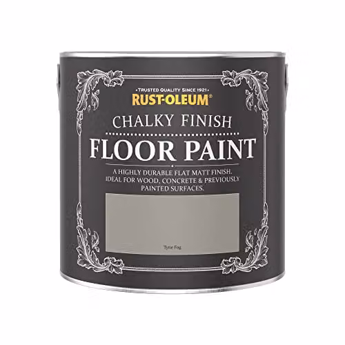 Rust-Oleum Grey Scratch-Proof Water-Based Floor Paint in Matt Finish, 2.5L – 2