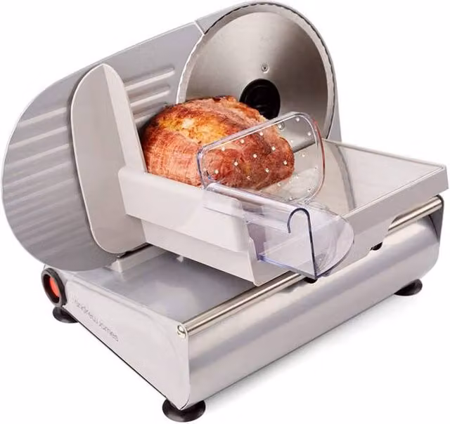Andrew James Electric Food Slicer in Silver Stainless Steel – 1