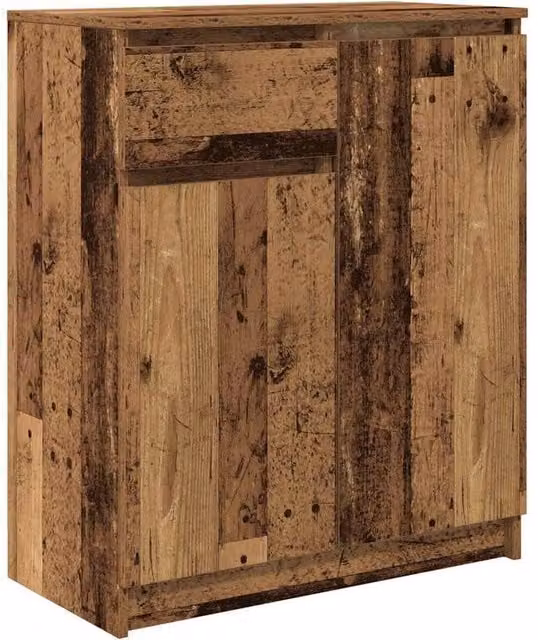 Berkfield Home Rustic Sideboard with Drawer in Brown, W/D/H: 71 x 35 x 84 cm