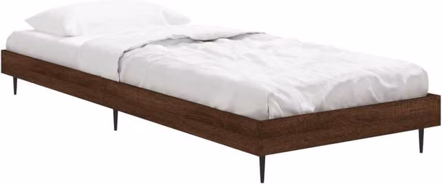 Berkfield Home Modern Small Single Bed Frame in Brown Oak