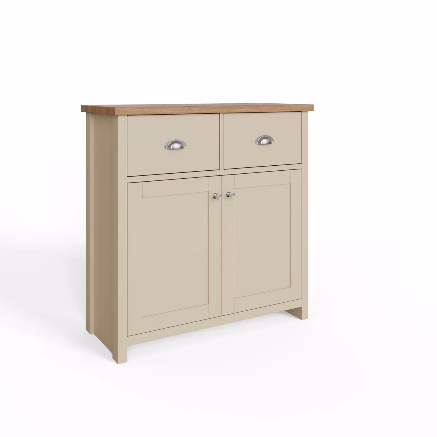 GFW Lancaster Compact Sideboard in Cream and Oak – 3