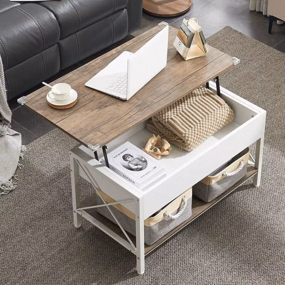 EONLION Brown Lift Top Coffee Table for Living Rooms – 4