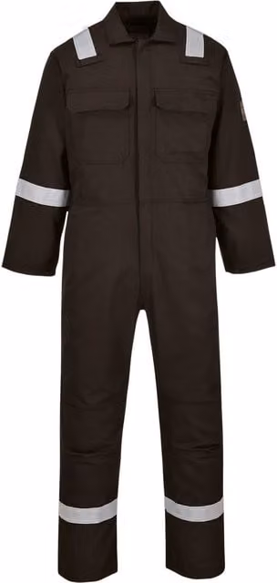 Portwest Bizweld Iona Work Overall Coverall in Black, Size: Large