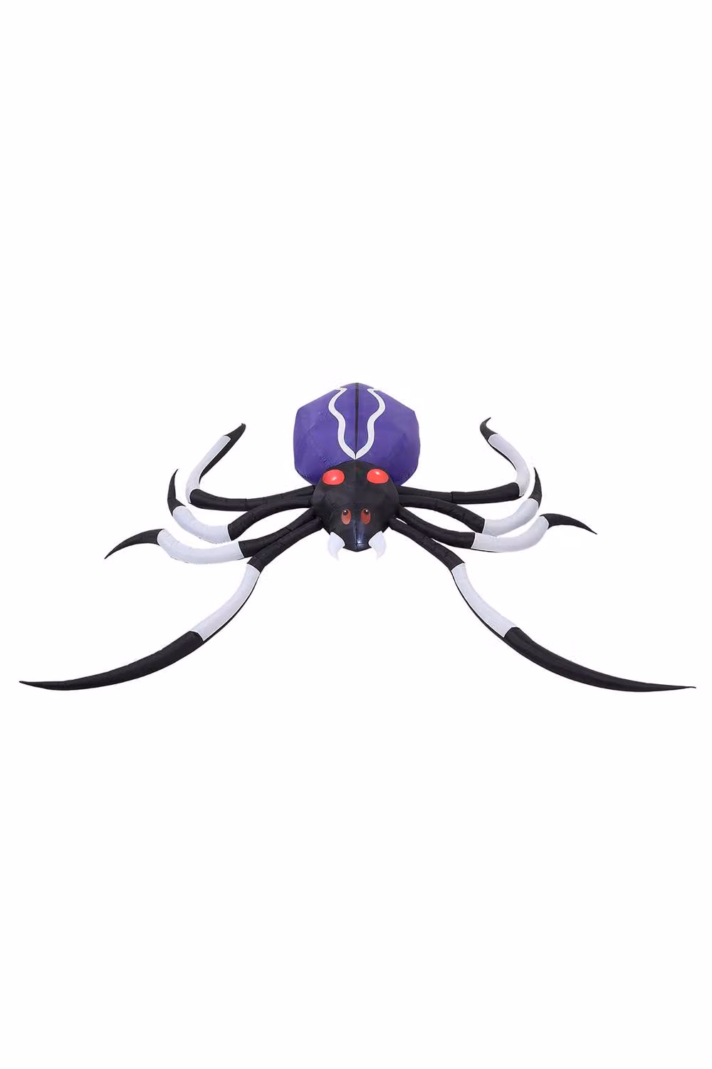 Living and Home 11 FT Halloween Inflatable Giant Spider with Built-in LED Lights in Black, Purple and Red – 3