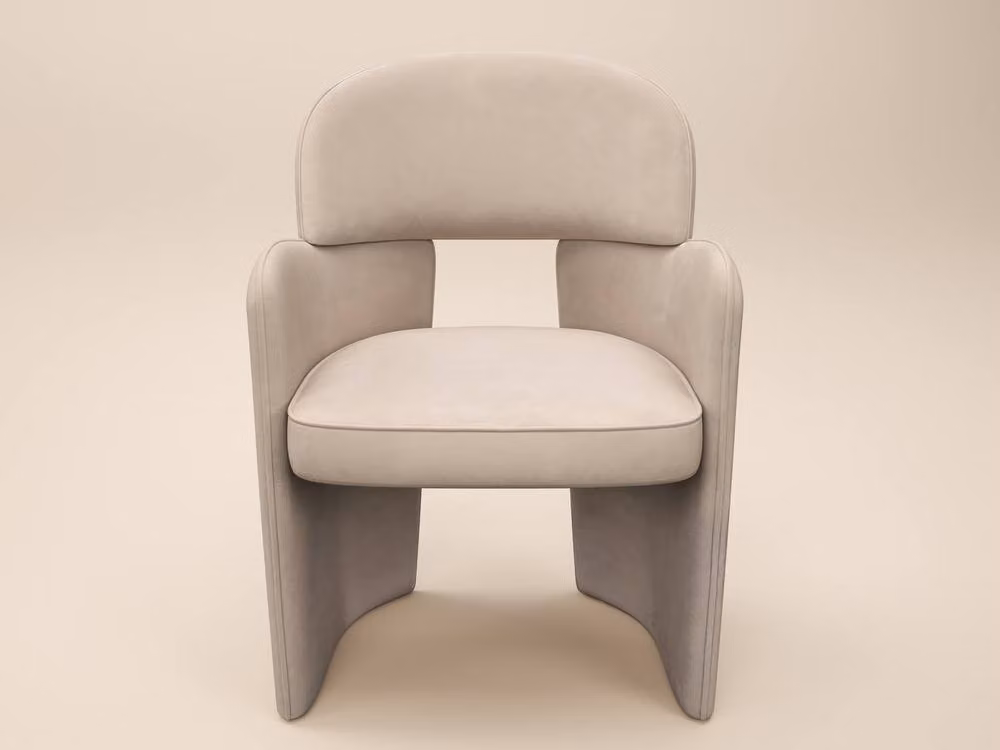 Solace+Co Estella Brown Velvet Armchair Dining Chair – 2