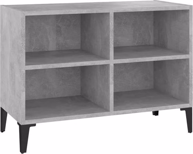 Berkfield Home Industrial TV Cabinet with Metal Legs in Concrete Grey, W: 69.5 cm, D: 30 cm, H: 50 cm