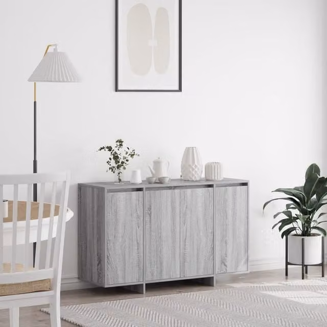 Berkfield Home Modern Sideboard in Grey Sonoma, W/D/H: 120 x 41 x 75 cm