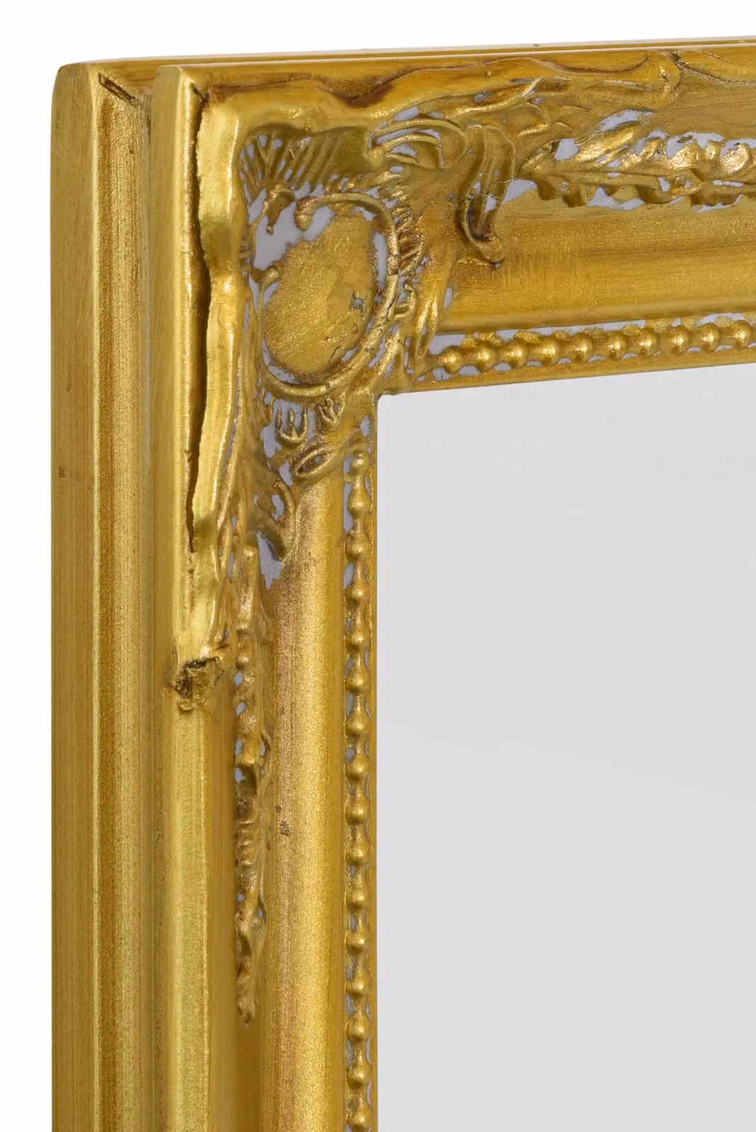 MirrorOutlet Fraser Gold Beaded Dress Mirror, Gold, W: 41 cm, H: 122 cm – 3