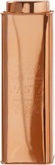 Orsina Maison by Premier Chai Square Airtight Metal Pasta Canister in Gold Copper Finish – 1