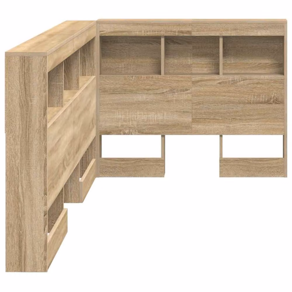 Berkfield Home Storage Headboard with Shelf in Sonoma Oak, Width: 75 cm – 4