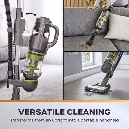 Daewoo Tornado 2-in-1 Cordless Upright and Handheld Vacuum Cleaner in Grey with Cyclonic Suction, 35 Minute Run Time and 0.55L Dust Tank – 3