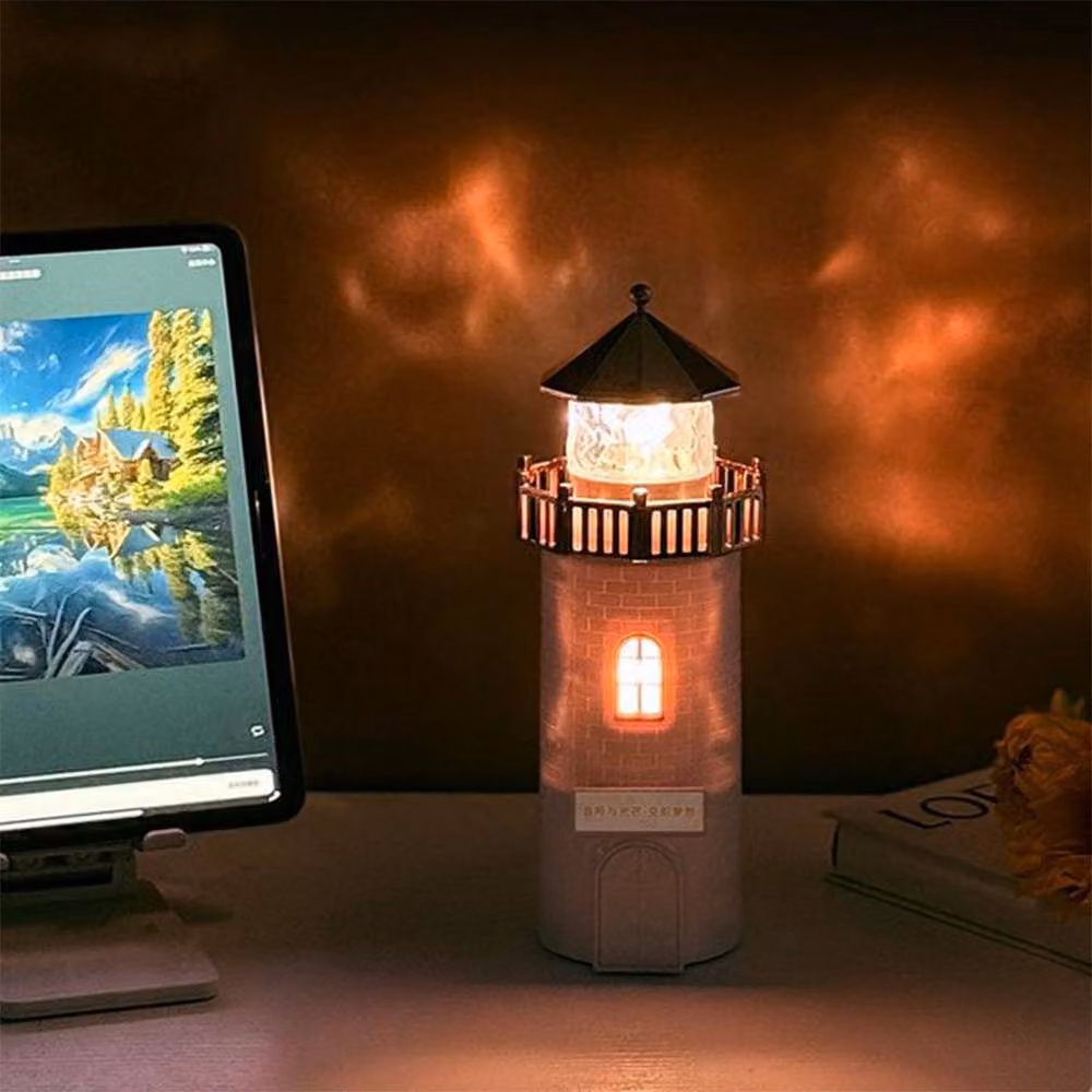 Leaper Christmas Lighthouse Shaped Bluetooth Night Light in White – 2