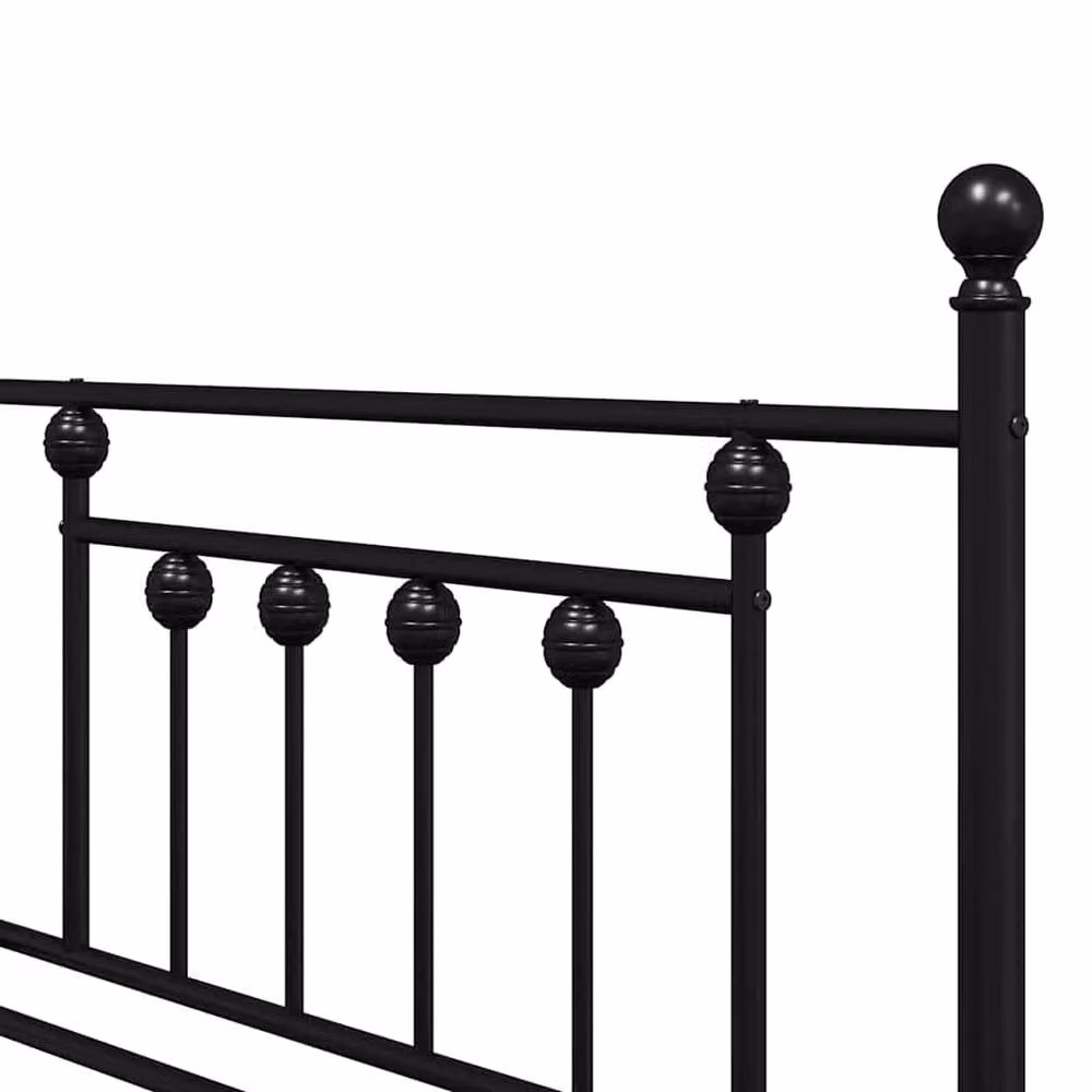 Berkfield Home Modern Metal Daybed Frame in Black, W/D/H: 107 x 113 x 208 cm – 4