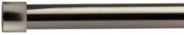 New Edge Blinds Fenton Extendable Eyelet Metal Curtain Pole Set in Silver, Width: 120 cm