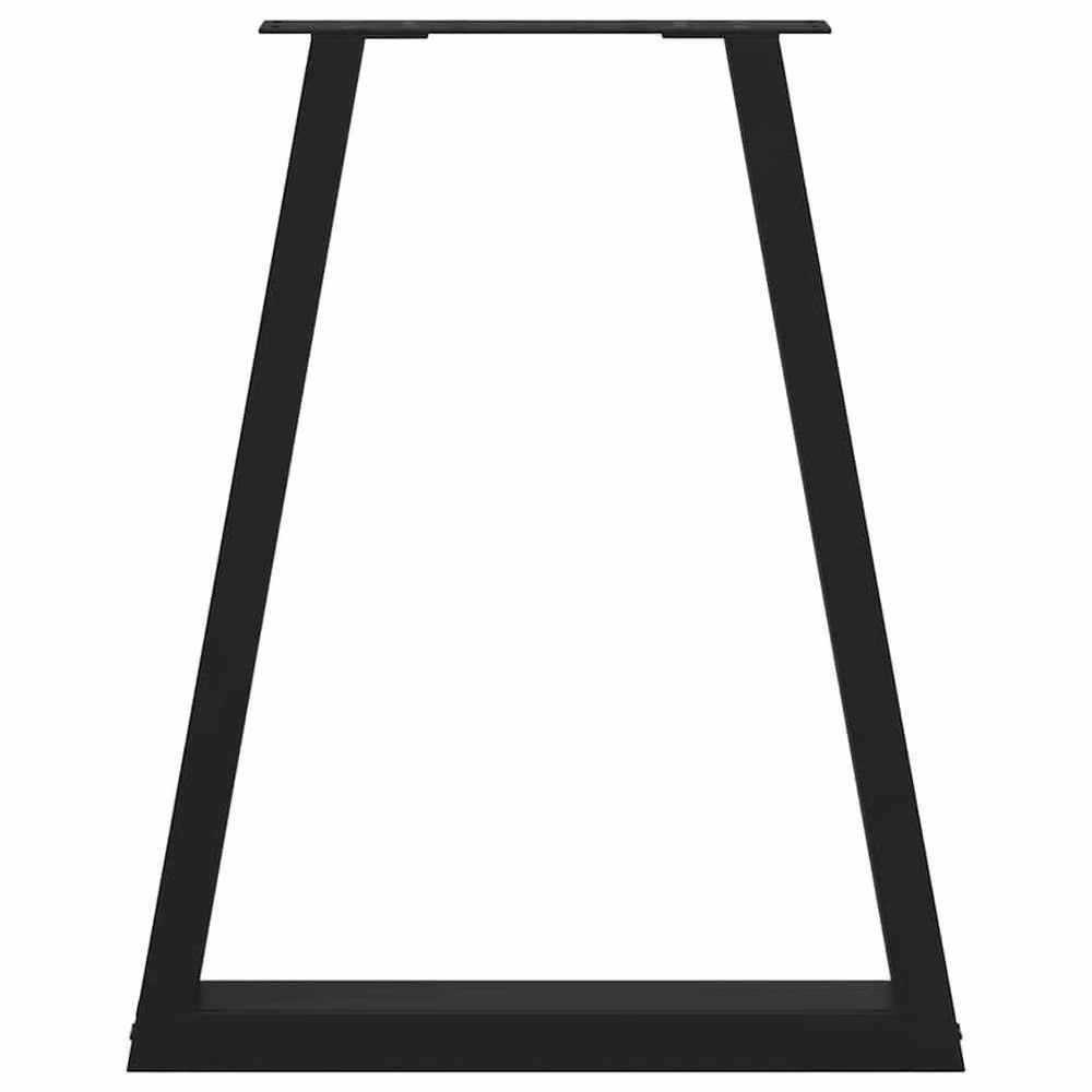 Berkfield Home Modern V-Shape Coffee Table Legs, 2 Pieces, Black Steel, H: 72-73 cm x W: 60 cm – 4