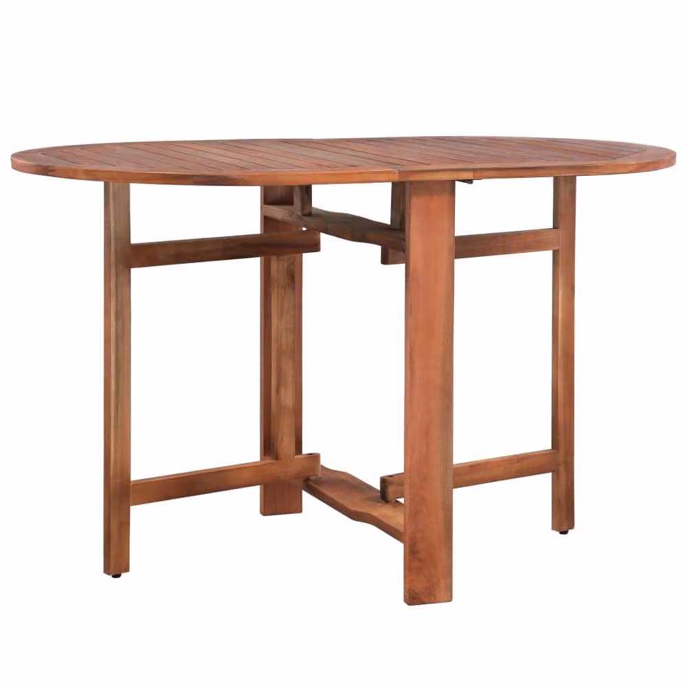 Berkfield Home Rustic Brown Solid Acacia Wood Garden Table W/D/H: 120 x 70 x 74 cm – 2