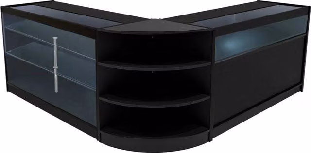 Monstershop Demeter LED Shop Counter Set K1500, B1500 & LM60 in Black – 1