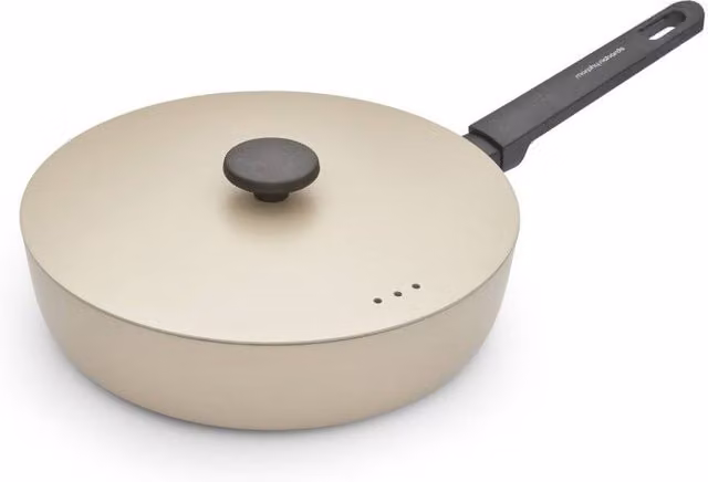 Morphy Richards Non-Stick Forged Aluminium Saute Pan, Beige, 28 cm