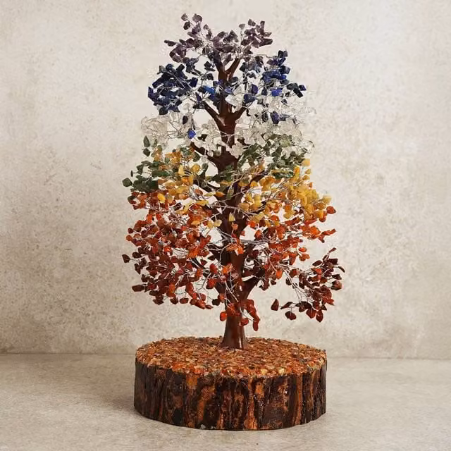 Serenity Large Multi Coloured Tree of Life Tabletop Decoration