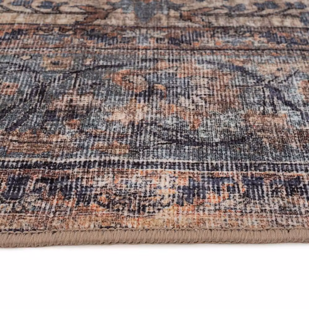 Kukoon Duck Egg Blue Distressed Soft Pile Area Rug, W: 80 cm, L: 150 cm – 4