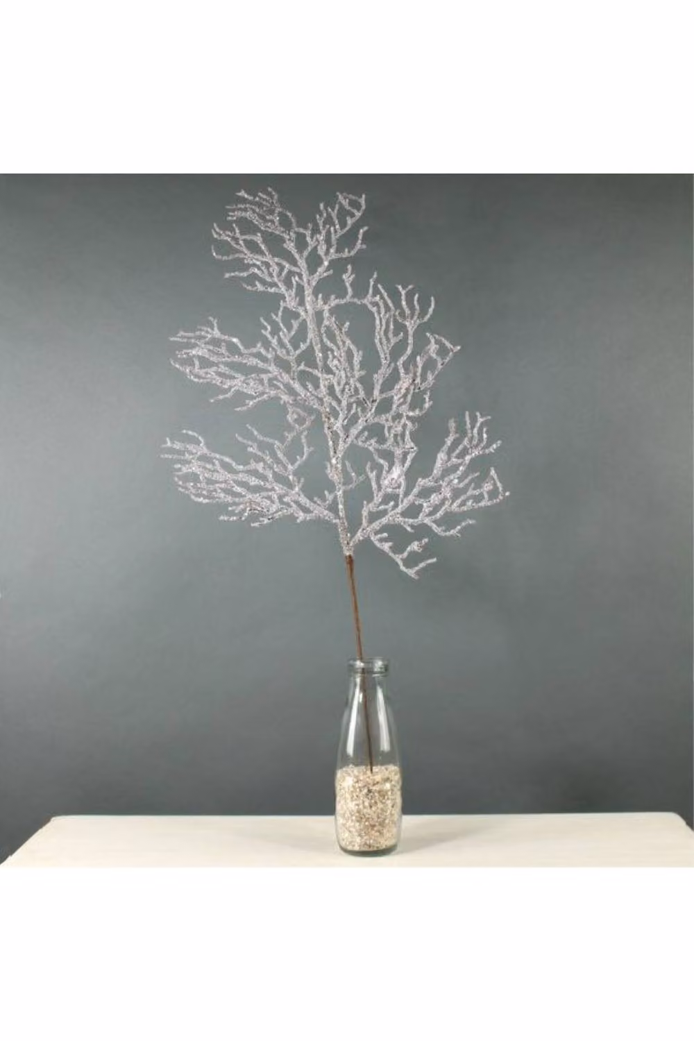 KDMD Snowy Twig Branch 2 Pack in Silver – 2