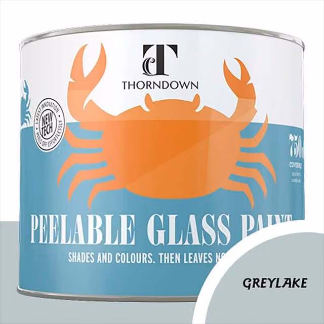 Thorndown Greylake Peelable Glass Paint in Satin Grey/Blue, 11.5 cm