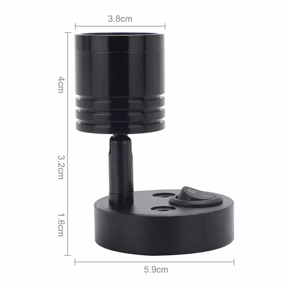 SPETLEK 2-Piece Black LED Reading Lights for Camper, Caravan and Van with Warm White Light – 3