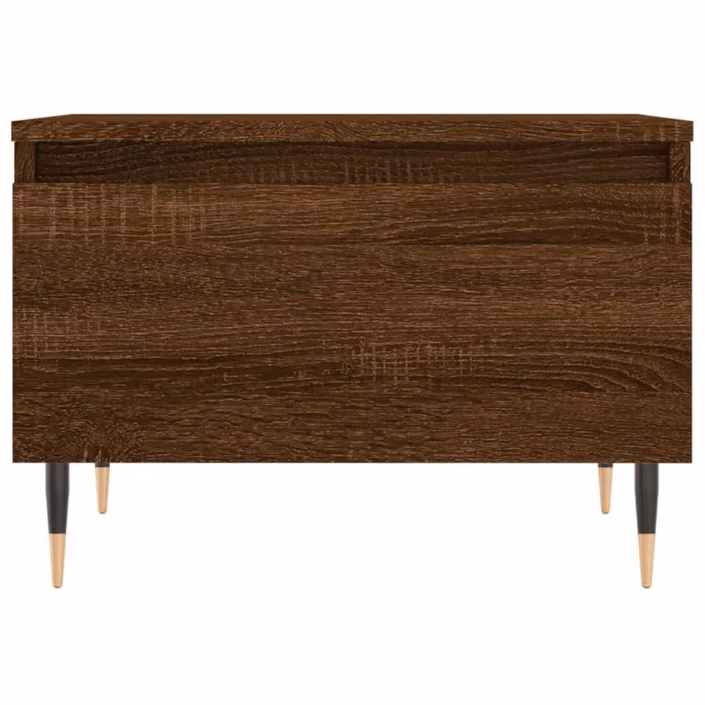 Berkfield Home Set of 2 Modern Brown Oak Coffee Tables, W/D/H: 50 x 46 x 35 cm – 3
