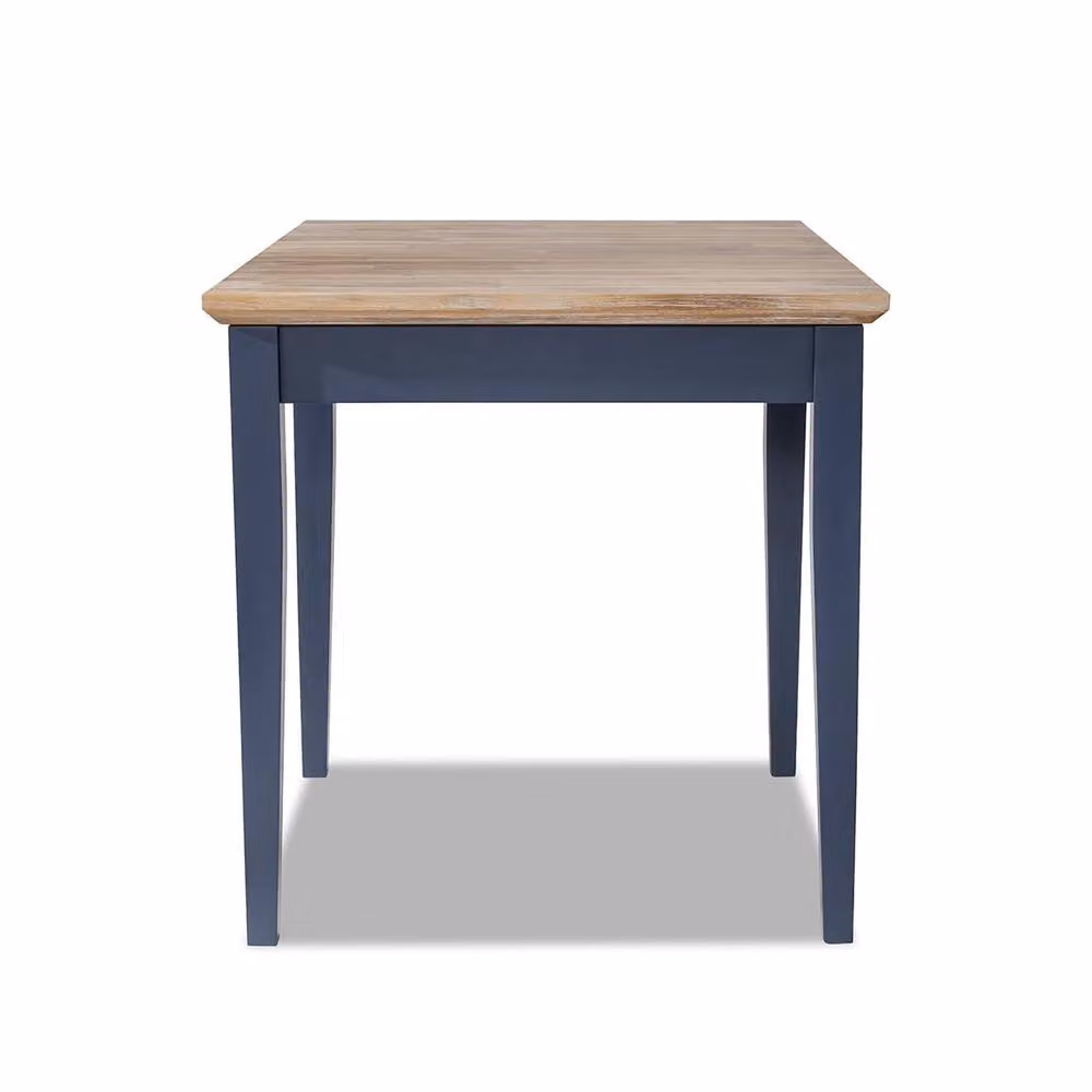 Statement Furniture Florence Square Extendable Acacia Wood Kitchen Dining Table in Blue – 6