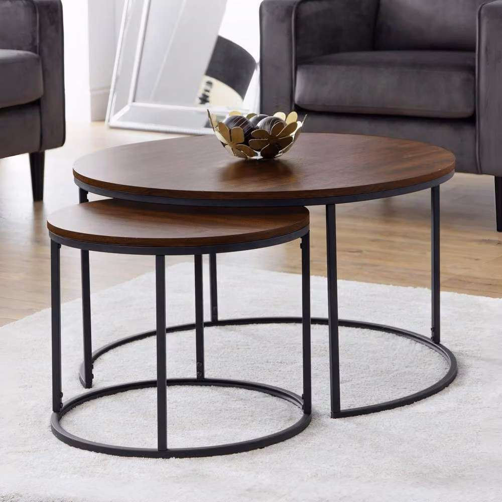 Cheshire Braemar Round Nesting Coffee Table in Walnut – 3