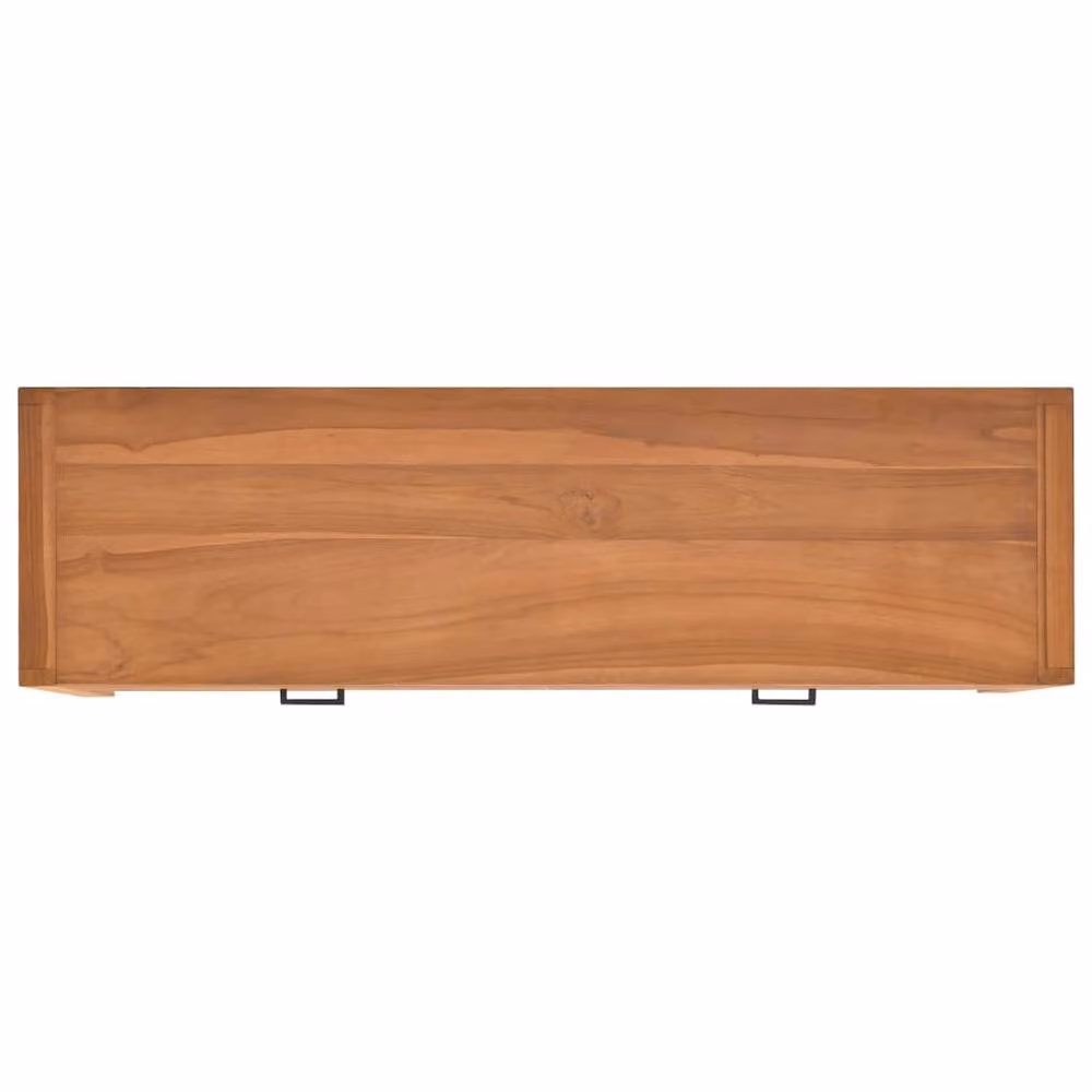 Berkfield Home Rustic Teak Wood TV Cabinet in Brown, W/D/H: 140 x 40 x 45 cm – 2