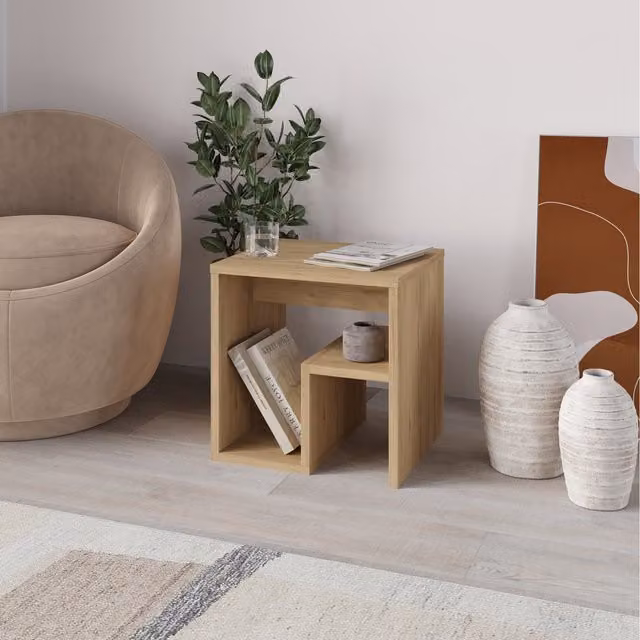 Decortie Bon Modern Oak Side Table – 1
