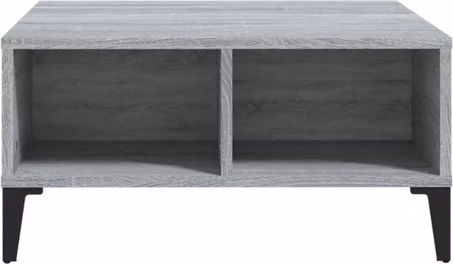 Berkfield Home Modern Square Coffee Table in Grey Sonoma, W/D/H: 60 x 60 x 30 cm