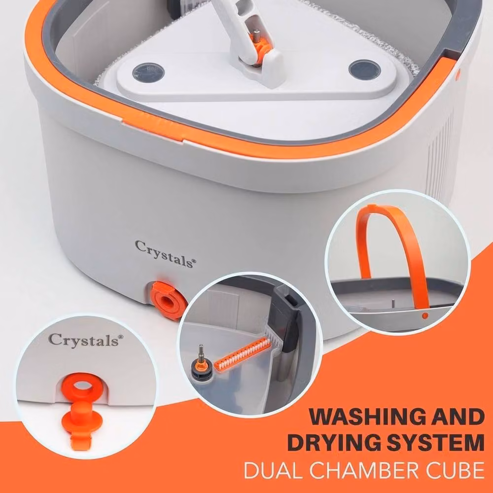 Nordara Spin Mop and Bucket Set with Wringer in White – 3