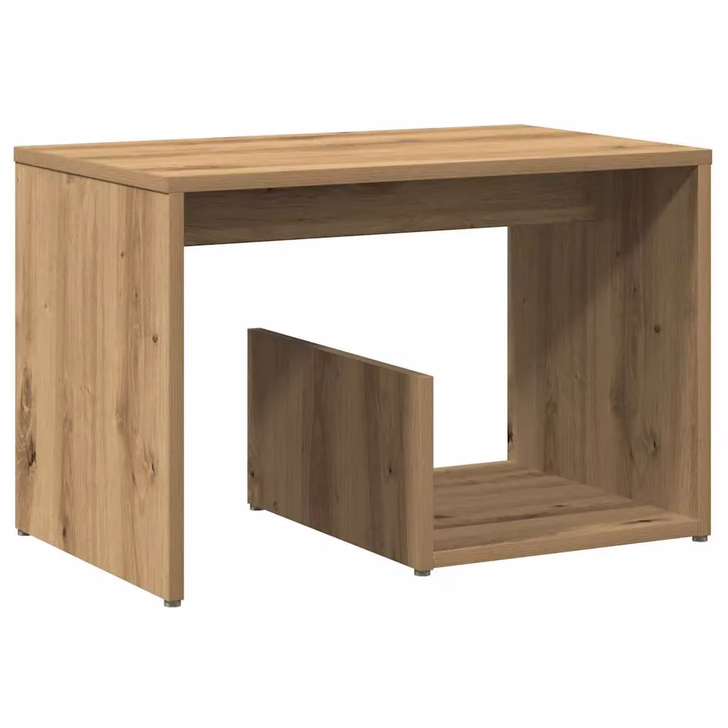 Berkfield Home Artisan Oak Side Table in Brown, W: 59 cm, D: 36 cm, H: 38 cm – 2