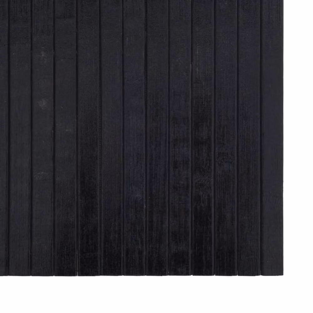 Berkfield Home Rectangular Bamboo and Polypropylene Non-Slip Rug, Black, W: 60 cm, L: 300 cm – 4