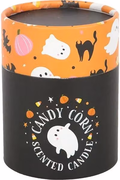 KDMD Sweet & Spooky Candy Corn Tabletop Candle in White – 4