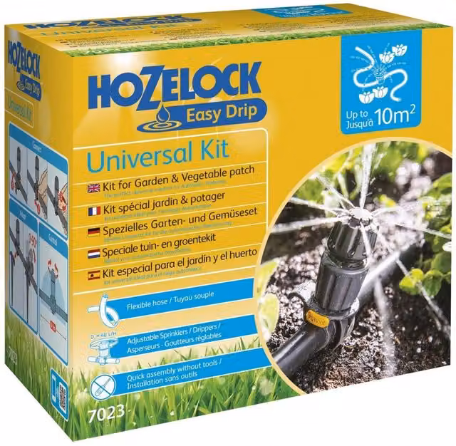 Hozelock 7023 Universal Kit with 13 mm Hose, Emitters and Connectors in Multicolour – 1