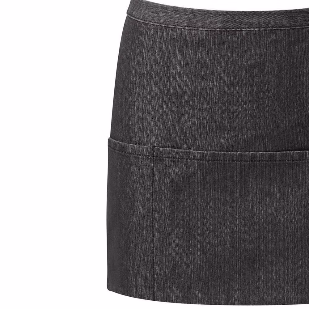 Premier Colours Denim 3 Pocket Bar Apron in Black – 2
