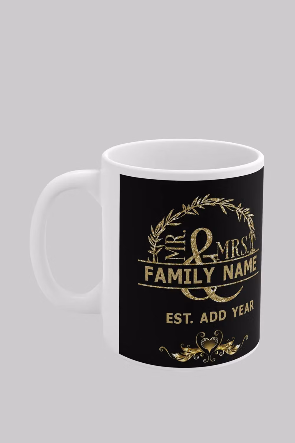 Simply Stunning Mugs Personalised Mr. & Mrs. Handcrafted White Mug Set of 2 – 3