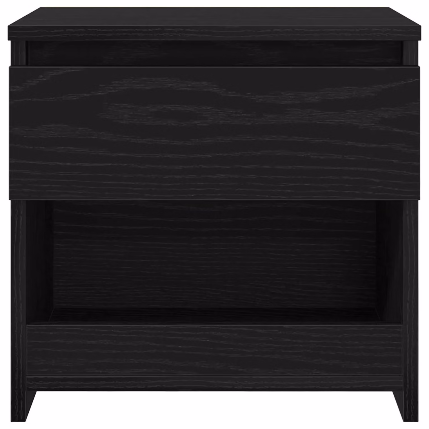 Berkfield Home Set of 2 Modern Black Oak Nightstands, W/D/H: 40 x 30 x 39 cm – 5