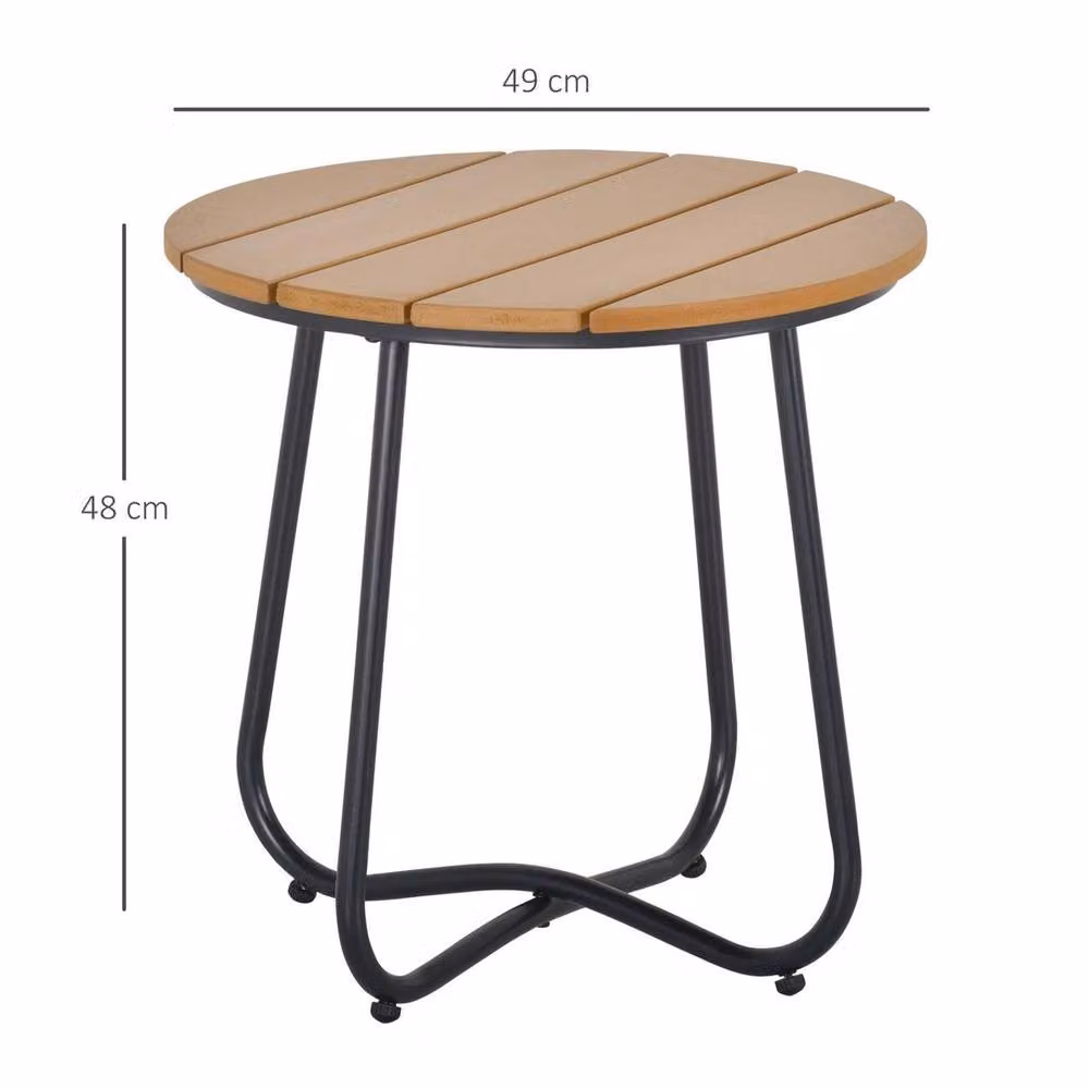 Kelvenix Round Adjustable Outdoor Side Table in Brown – 2