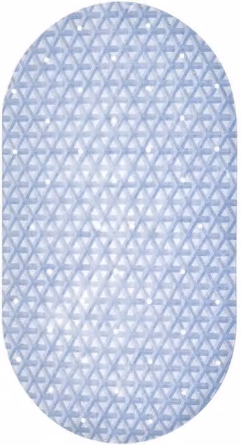 Showerdrape Medina Anti Slip Blue PVC Bath Mat W: 69 cm, D: 36 cm