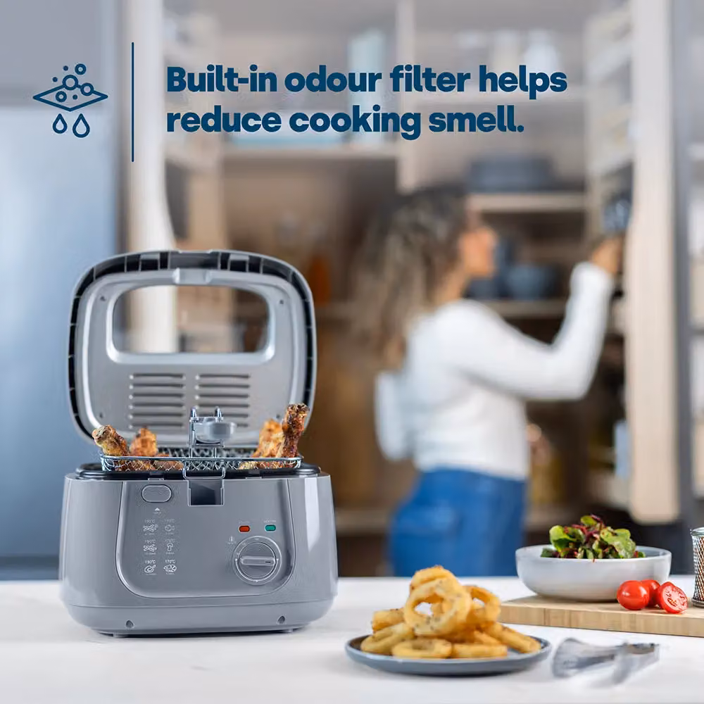 LIVIVO Electric Deep Fat Fryer, 2.5 l, White and Grey – 5