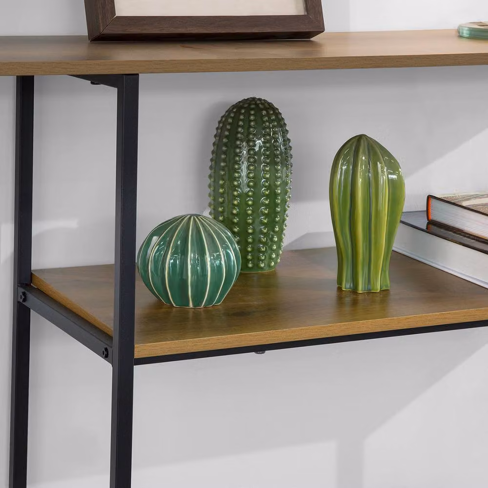SoBuy 3-Shelf Industrial Style Console Table in Brown and Black, W: 120 cm – 7